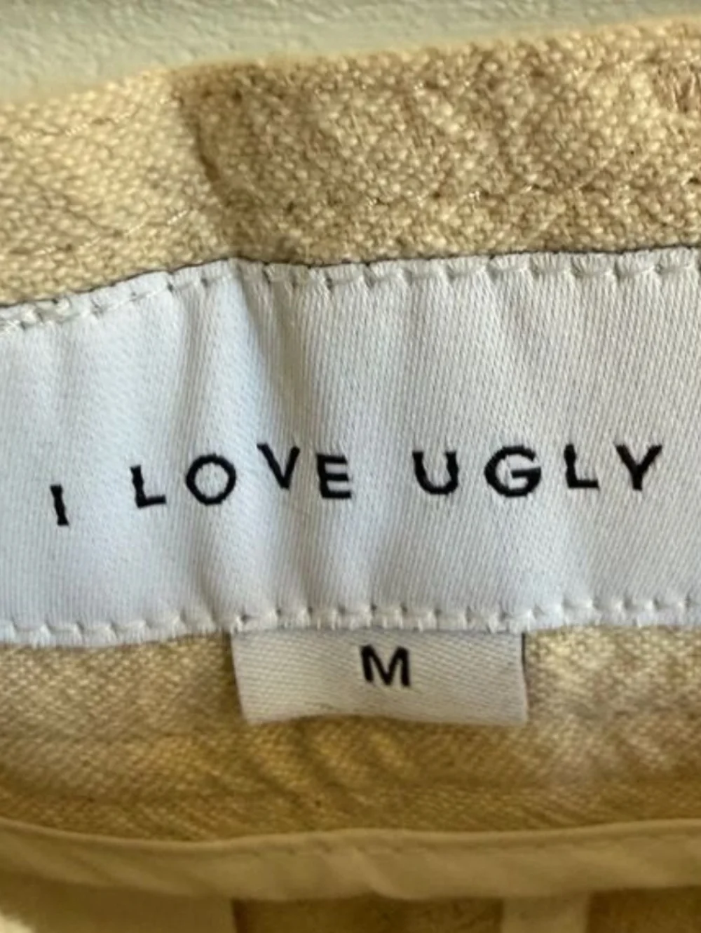 I LOVE UGLY Slim Kobe Pant in Bone Men's Size Medium Like New